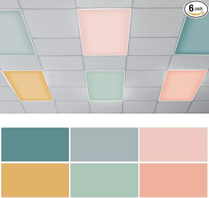 QOUBAI 6 Pcs Fluorescent Light Covers by QOUBAI