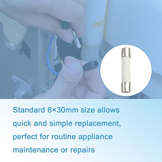 5-Pack 6×30mm 250V 12A Fast-Blow Ceramic Fuse – Quick-Acting Replacement Fuse - Image 7