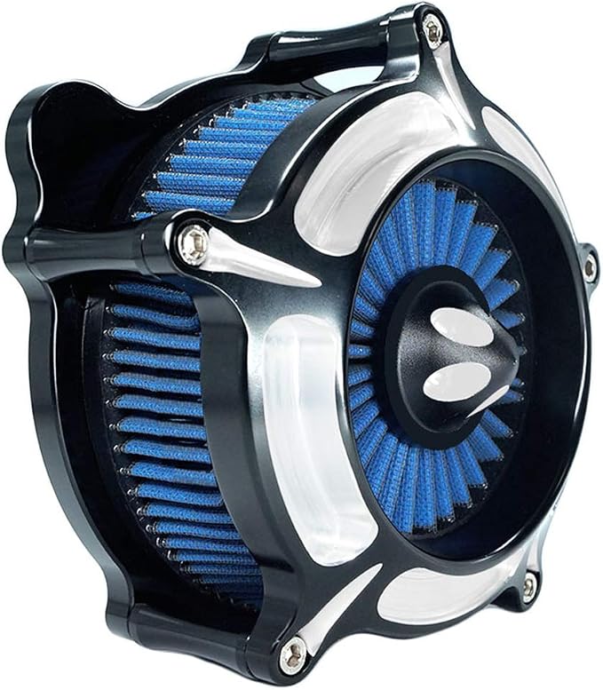 Motorcycle Air Filter Turbine Intake Cleaner Kit Cnc Cut Chrome - Image 4
