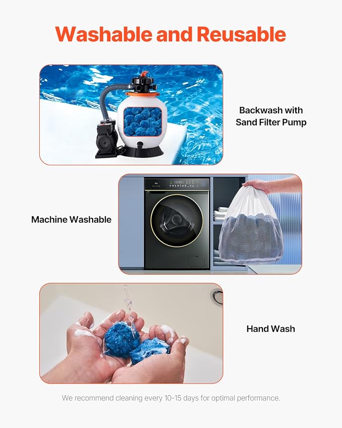 VEVOR Pool Filter Balls for Sand Filter, 3.1 lbs, Filter Balls Replace Pool - Image 4