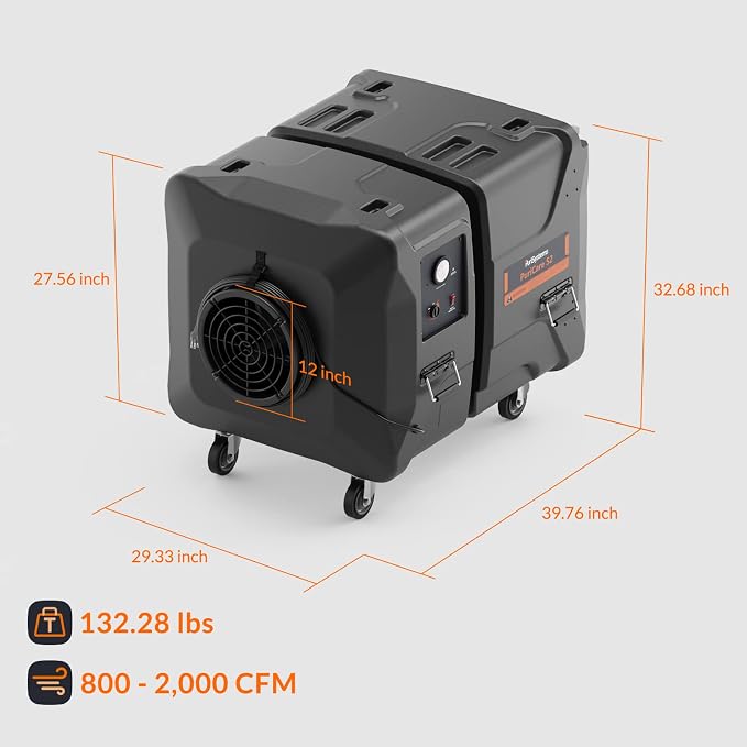 PURISYSTEMS Air Scrubber, Industrial Air Filtration System, 2000 CFM Heavy-Duty - Image 8