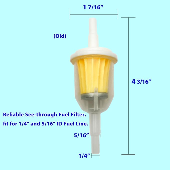 Universal 1/4" 5/16" Inline Fuel Filter AM116304, 25 050 22-S, GY20709 - Image 4