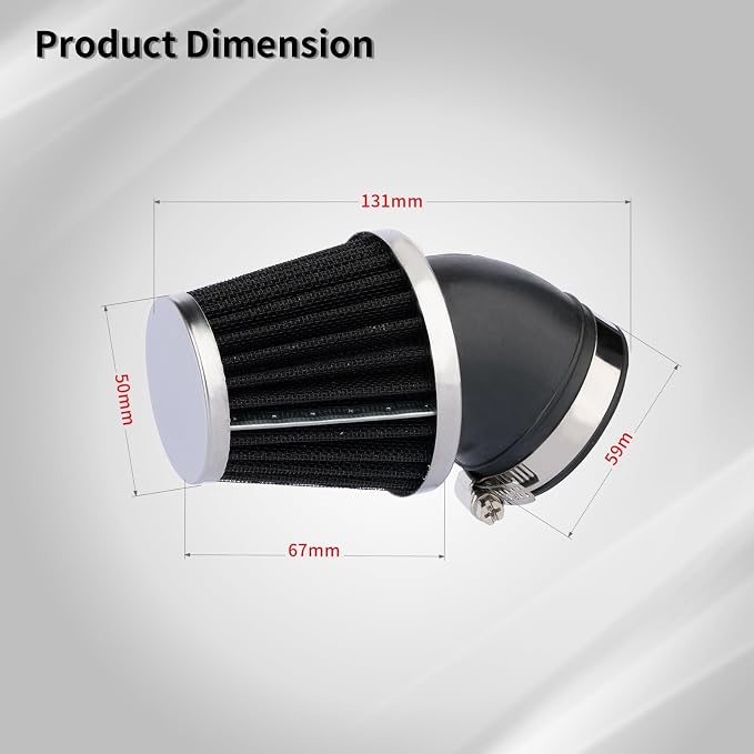 Evermotor Motorcycle Air Filter, 41mm 42mm 43mm Filter - Image 3
