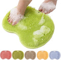 Shower Foot Scrubber Mat with Non-Slip Suction Cups, Foot Back Cleaning Pad Back Washer Exfoliating Bath Wash Pad, Wall Mounted Slip Suction Cups for Use in Cleaner Men and Women (Green)