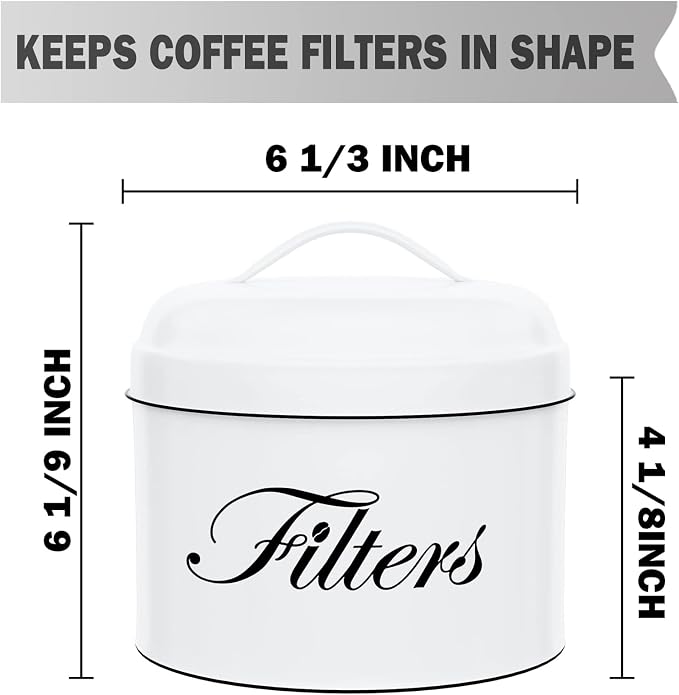 Coffee Filter Holder, Round CoffeeFilter Container - Image 3