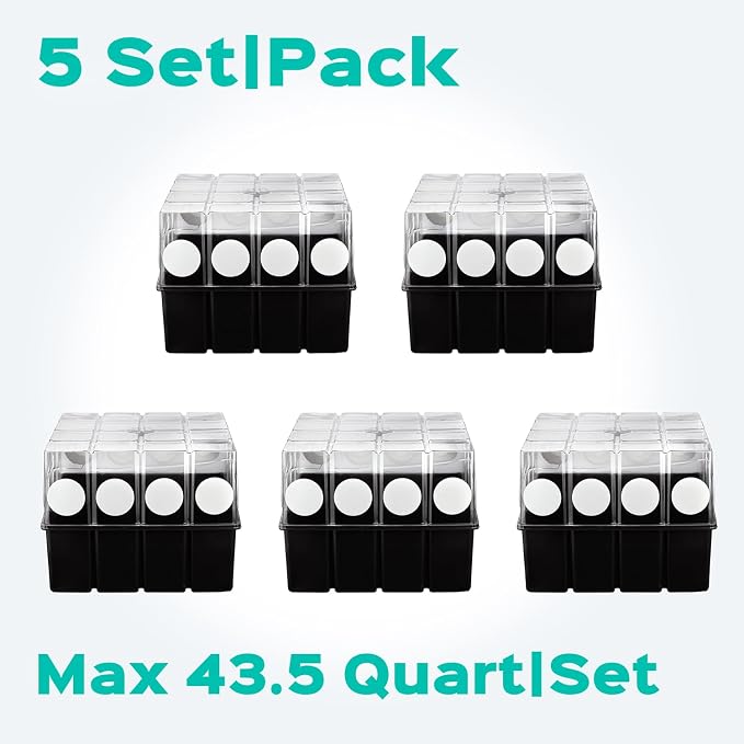 5 Set Monotub with Filter Disks 43.5 Quart Mushroom Grow Kit Vegetable Planting - Image 5