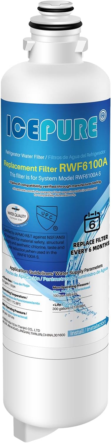 ICEPURE Refrigerator Water Filter Replacement by ICEPURE