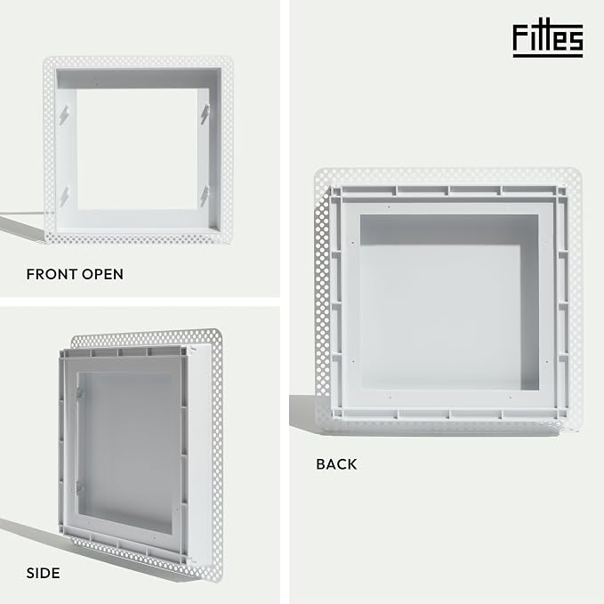 Fittes Flush Exhaust Mount, Minimalist ABS Plastic Bathroom Ventilation Fan - Image 3
