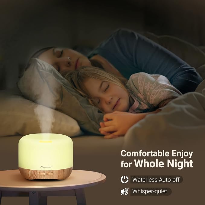 Homeweeks 300ml Essential Oil Diffuser, Quiet Aromatherapy Mist Diffusers - Image 7
