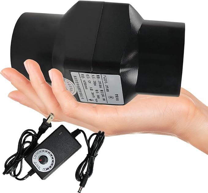 2 Inch 12V Inline Duct Fan 6W Air Vent Fan Booster Pet Indoor Vent Blower by Unknown