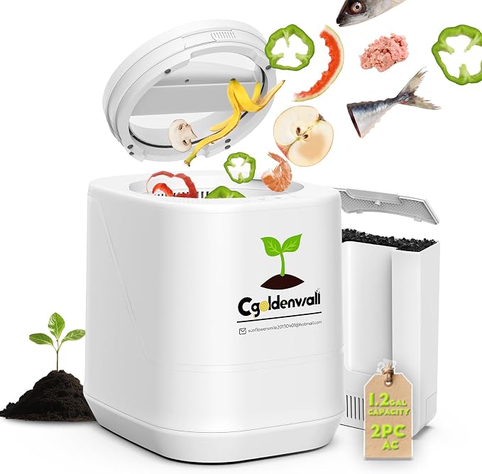 Electric Composter for Kitchen, Large Smart Compost Bin by CGOLDENWALL