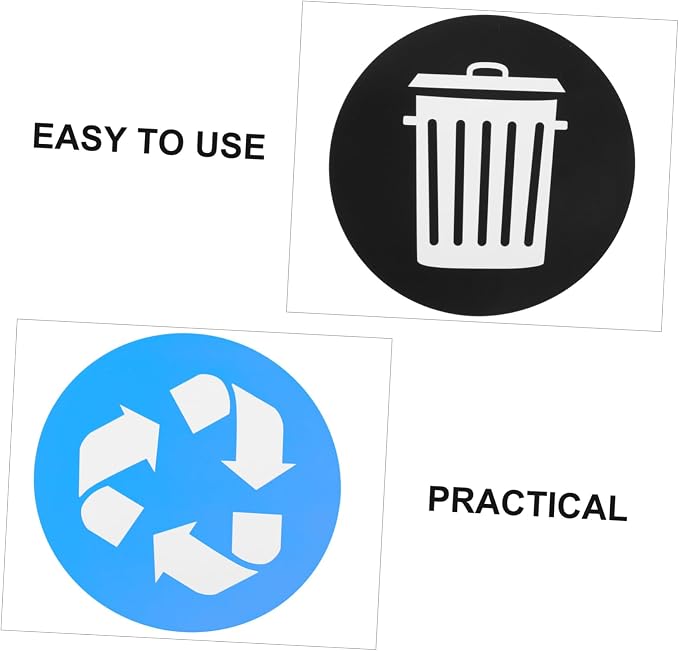 Artibetter 12PCS Self-Adhesive Trash Recycling Stickers - Image 5
