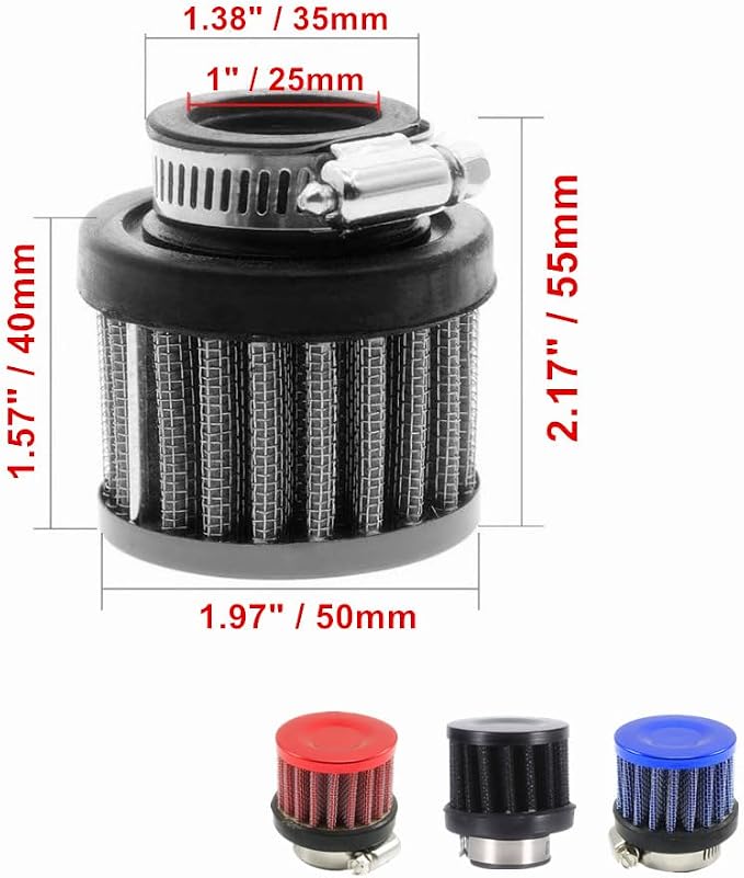 25mm Air Intake Filter-4 Pack - Image 2