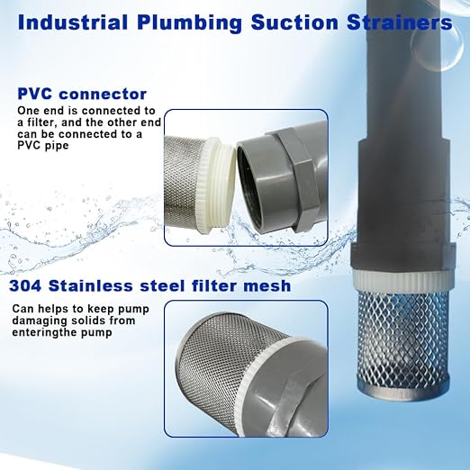 2" Stainless Steel Filter Cover Connected to 2 inch/DN50 Grey PVC Filter Water - Image 2