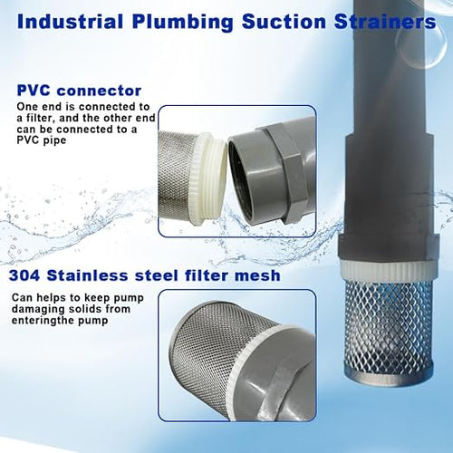 1" Stainless Steel Filter Cover Connected to 1 inch/DN25 Grey PVC Filter Water - Image 2