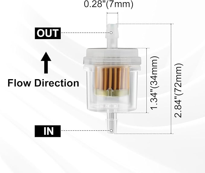 12pcs 1/4 Inch Gas Inline Fuel Filter Compatible - Image 3