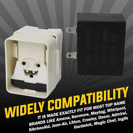 Upgraded W10613606 Refrigerator Compressor Start Relay and Capacitor by Seentech - Image 2