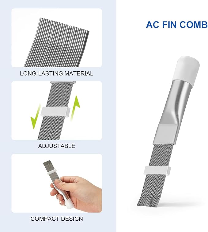 LANMU Air Conditioner Evaporator Coil Cleaning Brush AC Condenser Coil Fin Comb - Image 3