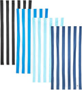Dock & Bay Beach Towel - Quick Dry, Sand Free - Compact, Lightweight - 100% Recycled - Includes Bag - Set of 4 - Blue Hues, Extra Large (200x90cm, 78x35)