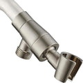 G-Promise Metal Shower Head Holder for Hand Held, Adjustable Bracket, Universal Shower Arm Mount, Brushed Nickel Finish
