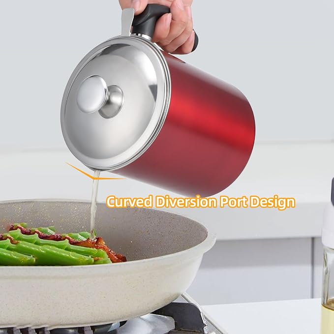 Kaemi 2.2L / 74OZ Bacon Grease Container - Image 6