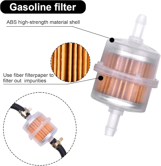 3/16 ID Fuel Line 10 Feet with 2Pcs Fuel Filters - Image 5