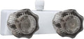 RV Shower Faucet, Camper Shower Faucet Replacement, with 2 knobs 4 Inches Outdoor Faucet use for Mobile outside Van Travel Trailer Motorhome Bathroom and Boat, White