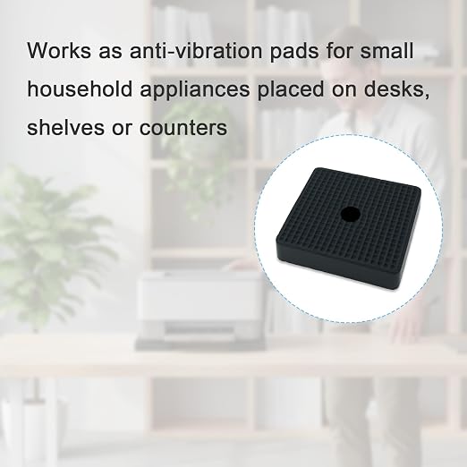 4 Pack-50x50x10 mm Thick Rubber Anti Vibration Pads, Square Rubber Isolation Pad - Image 3