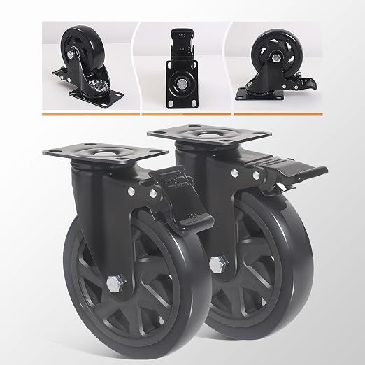 6 Inch Caster Wheels Set of 4 - Image 7