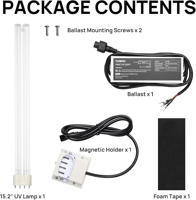 TURBRO AC 100-240V 36W HVAC UV Light Kit - Image 7