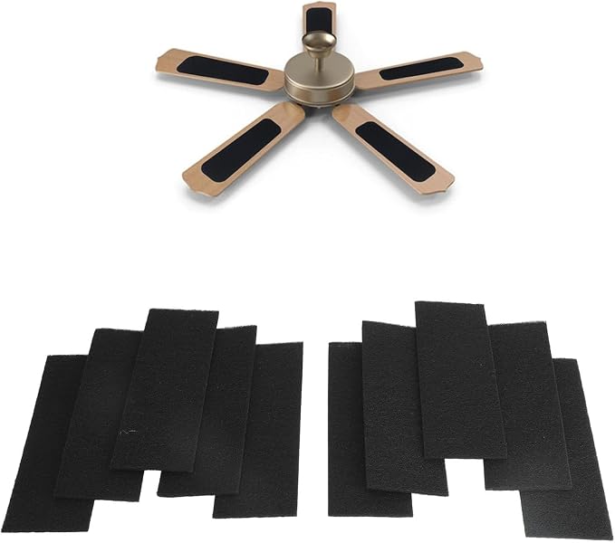 10Pcs Ceiling Fan Blade Filters, Self Adhesive Rectangular Coconut Carbon Air - Image 7