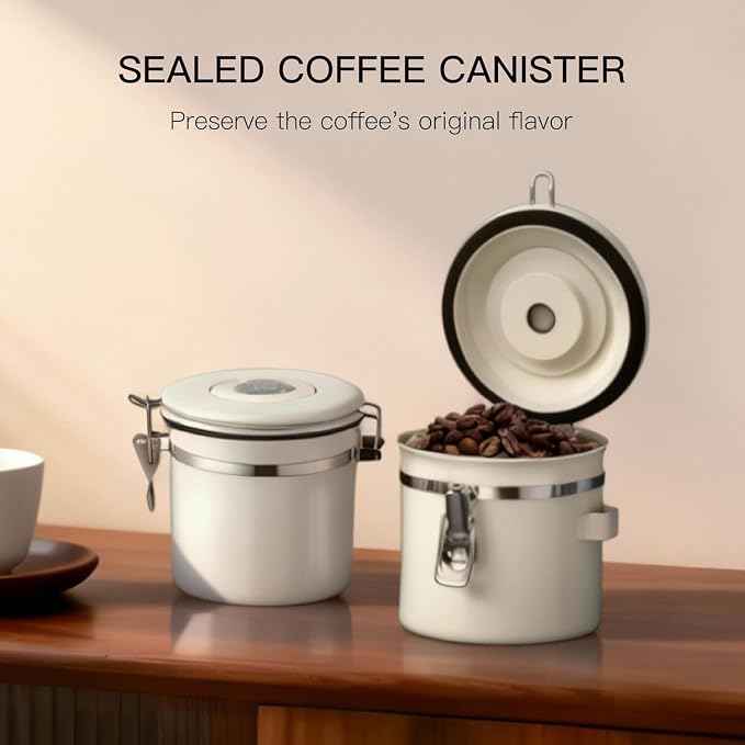 MEGAWISE Coffee Canister Stainless Steel – 1.2L Coffee Storage Container - Image 6