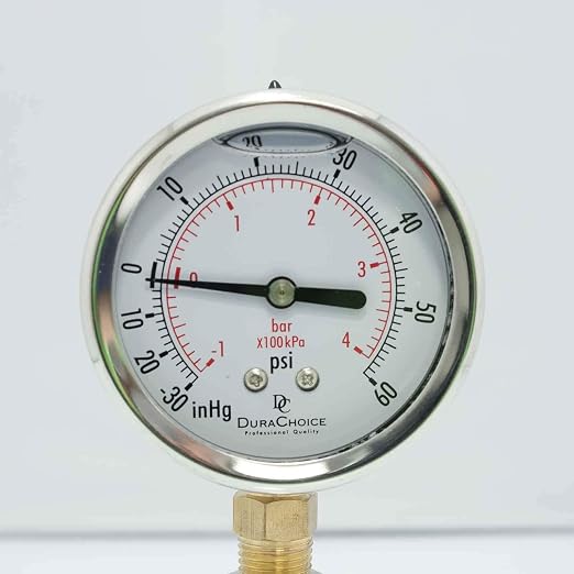 4" Oil Filled Vacuum Pressure Gauge - Image 4