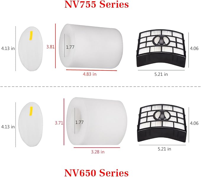 I-clean 2 Packs Replacement NV650 HEPA Foam & Felt Filters - Image 2
