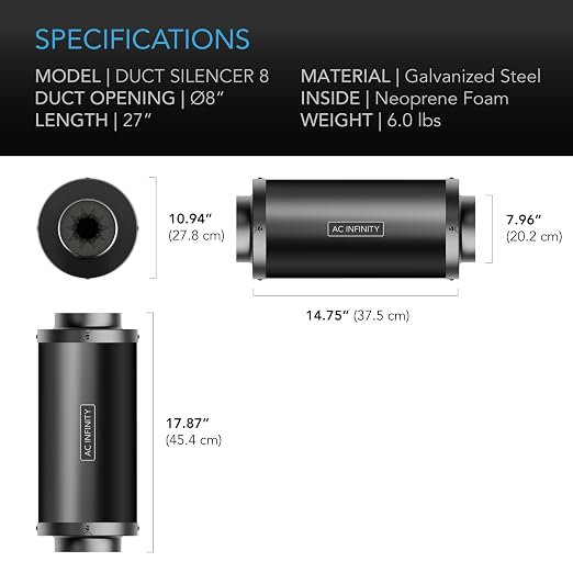 AC Infinity Inline Duct Fan Silencer - Image 5