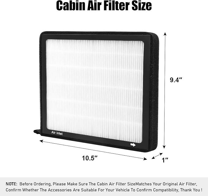 Cabin Air Filter, Snap-in/Push-in, Rectangular, Fits Chevrolet - Image 2