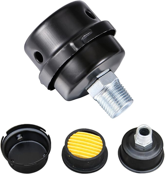 1/2" Thread Male Thread Diameter 20mm Air Compressor Silencer Filter, Thread by ZHONGAN