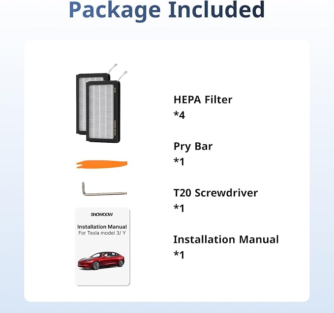 Tesla Model 3/Y HEPA Cabin Air Filter 4 Pack - Image 7