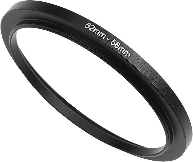 52mm to 58mm Step-Up Ring Filter Adapter, Metal Ring Step-Up Rings Adapter by BETUYESS