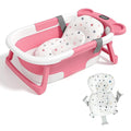 Portable Baby Bathtub with Heat Sensor for Toddlers & Newborns, Padded Baby Bath Tub with Water Release Feature for Travel & Home Baby Bath seat
