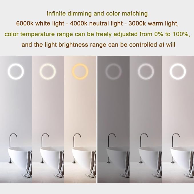 Smart Illuminated LED Bathroom Mirror，Bathroom Mirror - Image 3