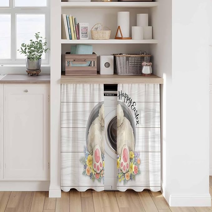 Easter Bunny Kitchen Curtains 54 Inch Long 2 Panel Set, Rod Pocket Window - Image 7