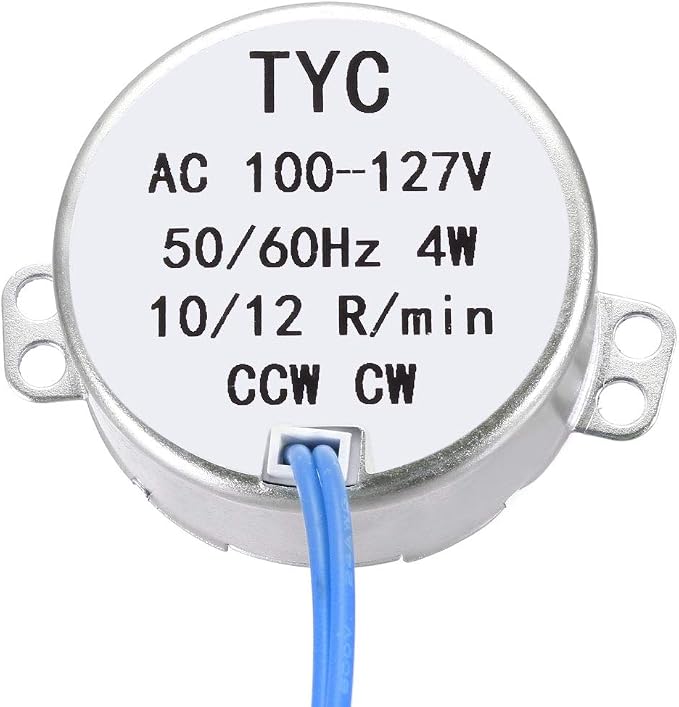 uxcell Synchronous Motor AC 100-127V 10-12RPM 50-60Hz CCW/CW 4W D Shaft - Image 2