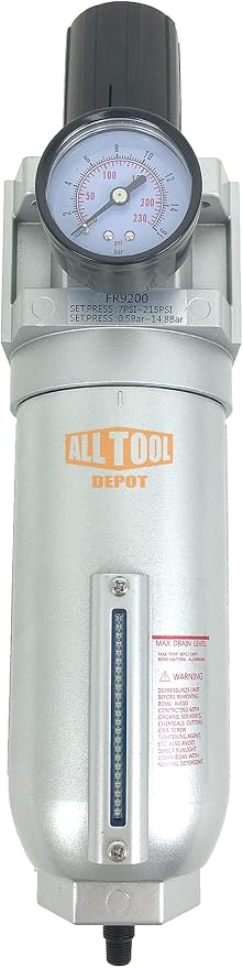 3/4" NPT SUPER DUTY Compressed Air In Line Filter Regulator Combo Piggyback by AllToolDepot