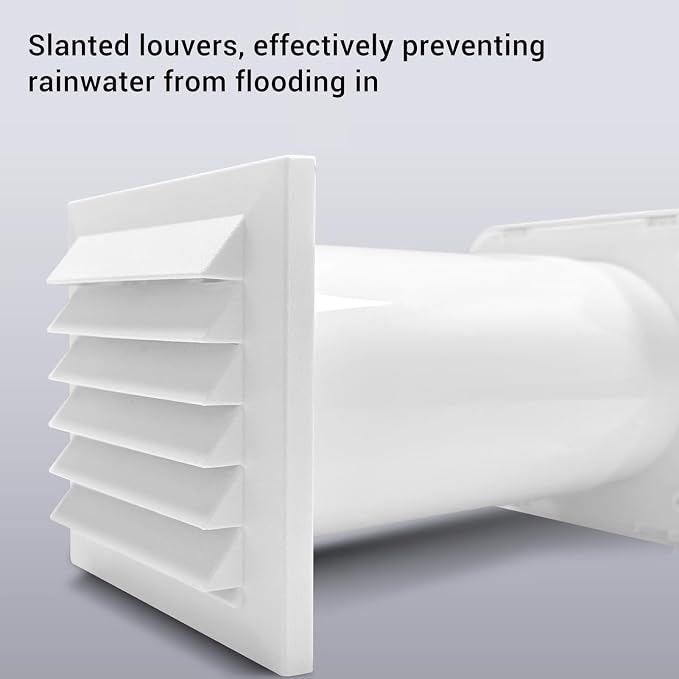 Asixxsix Passive Air Vent, Adjustable Telescopic Duct Airflow Ventilation Kit - Image 9