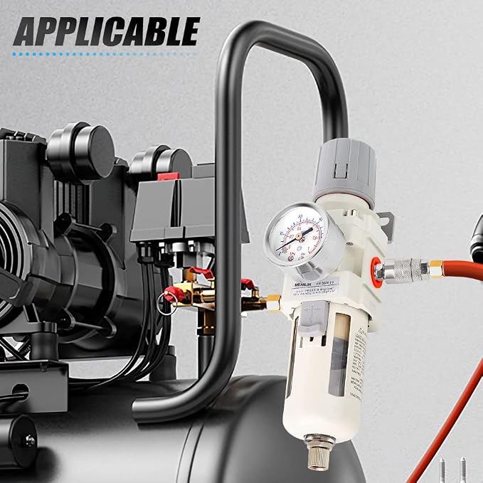 MEANLIN Air Compressor Moisture Filter, AW3000 Air Line Filter, 3/8" NPT Inlet - Image 7