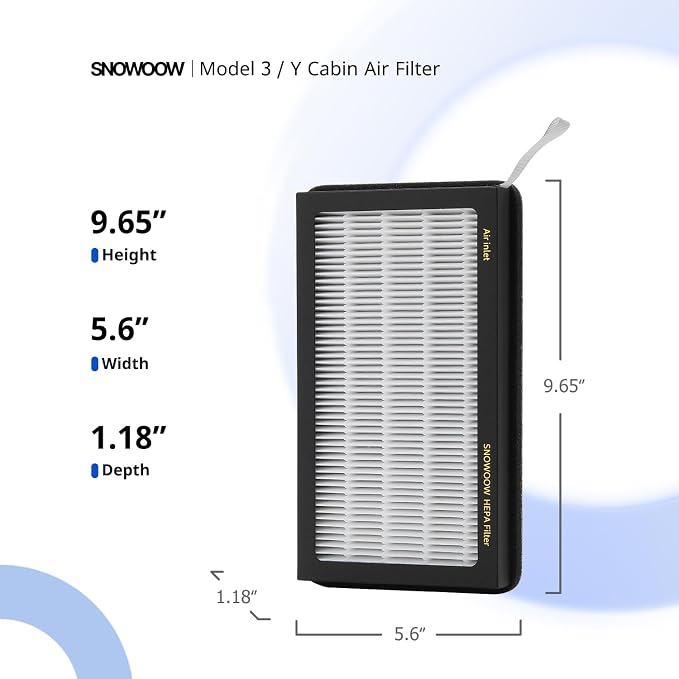 Tesla Model 3/Y HEPA Cabin Air Filter 4 Pack - Image 3