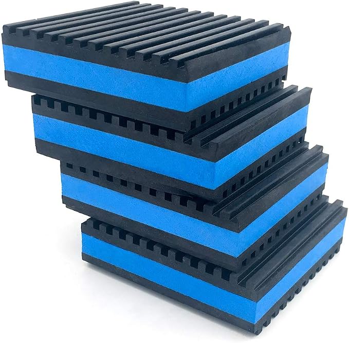 Air Jade 4 Pack Rubber Anti-Vibration Pads, Compressors, Treadmills, Air by AirJade