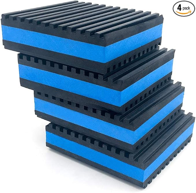 Air Jade 4 Pack Rubber Anti-Vibration Pads, Compressors, Treadmills, Air by AirJade