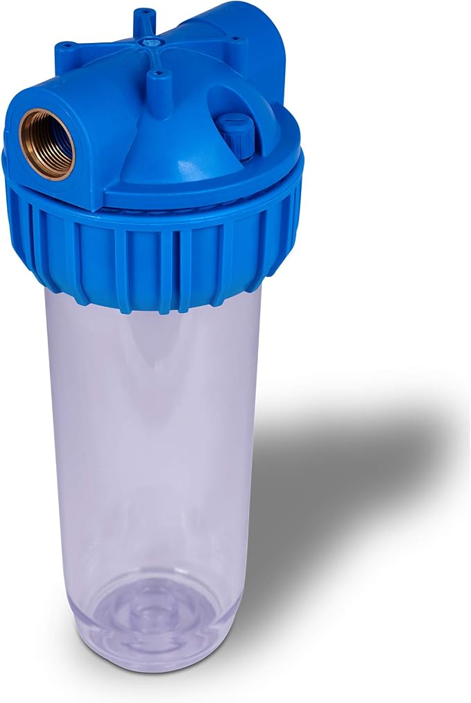 10 inch Transparent Standard Water Filter Housing, Presser Relief Button - Image 2